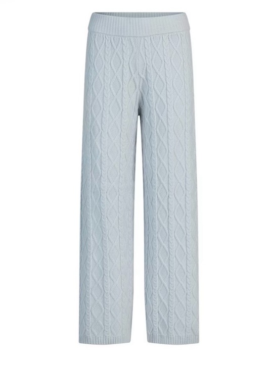 Skims Snow Bunny Cable Knit Straight Legs Pants - Picture 4 of 12
